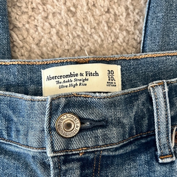 Abercrombie & Fitch jeans ankle straight ultra high-rise 30/10L - Picture 2 of 4